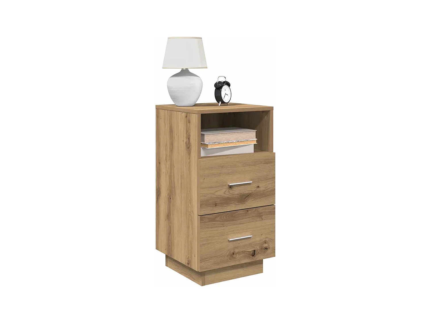 Tables de chevet 2 pcs et 2 tiroirs chêne artisanal 36x36x68 cm