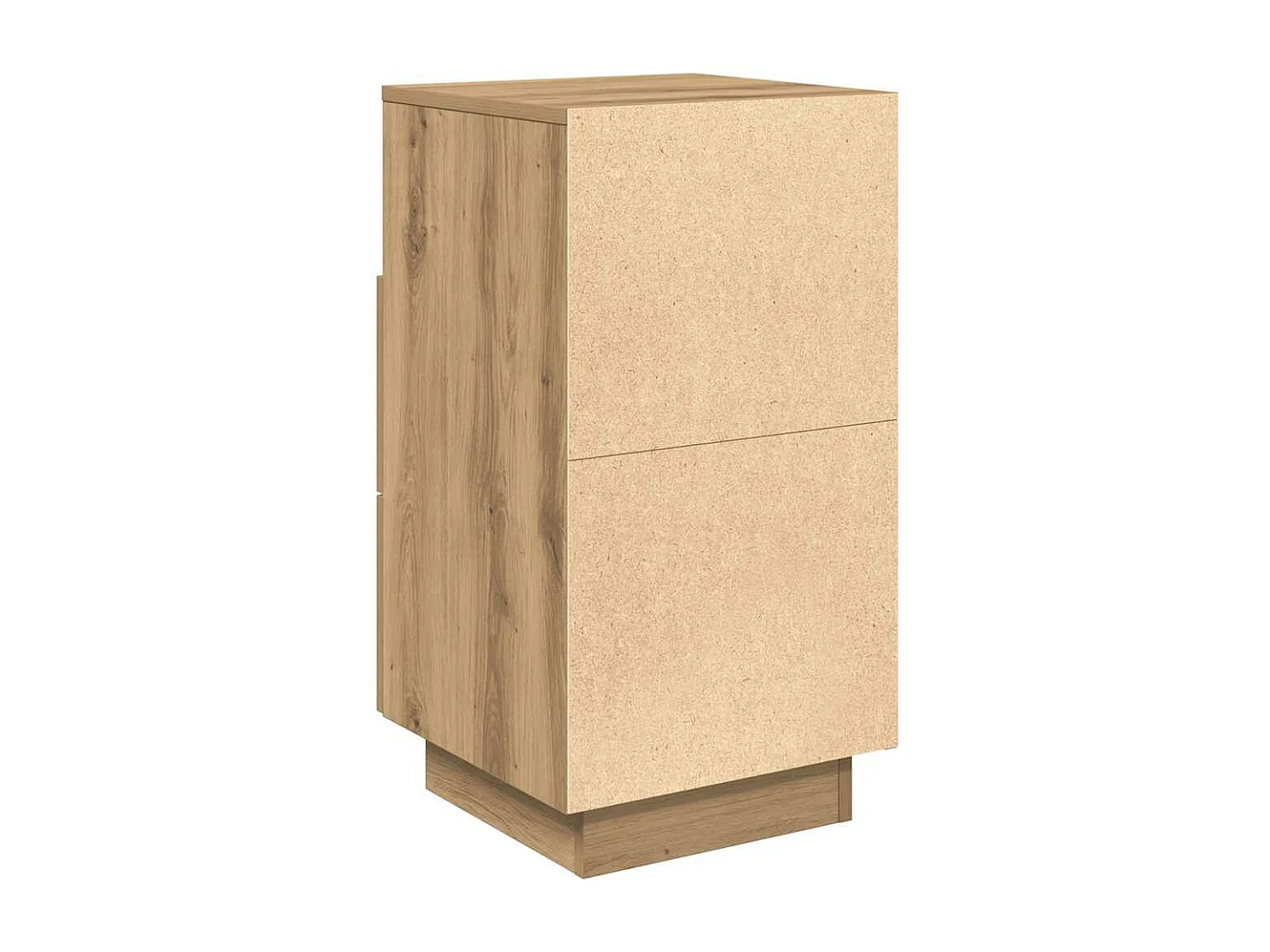 Tables de chevet 2 pcs et 2 tiroirs chêne artisanal 36x36x68 cm