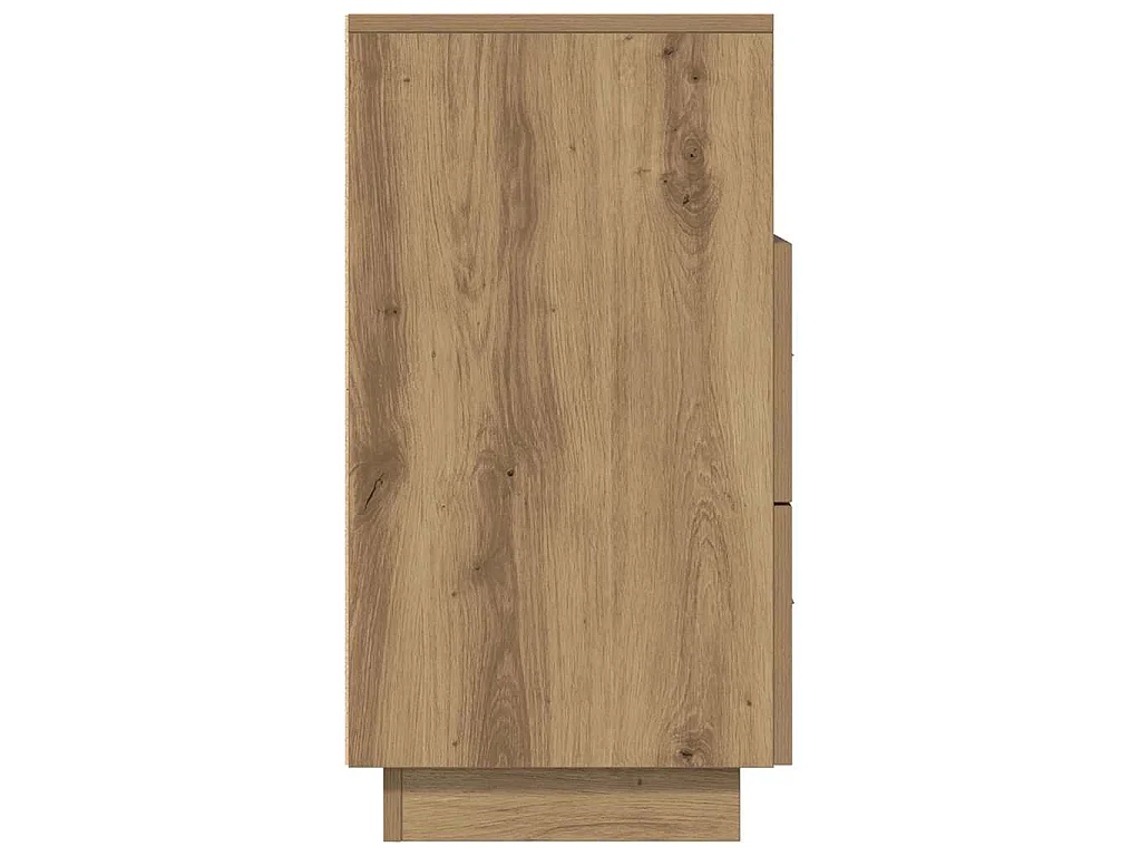 Nachtkastjes 2 st met 2 lades 36x36x68 cm artisanaal eiken