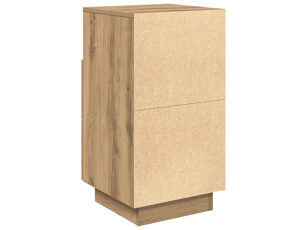 Nachtkastjes 2 st met 2 lades 36x36x68 cm artisanaal eiken
