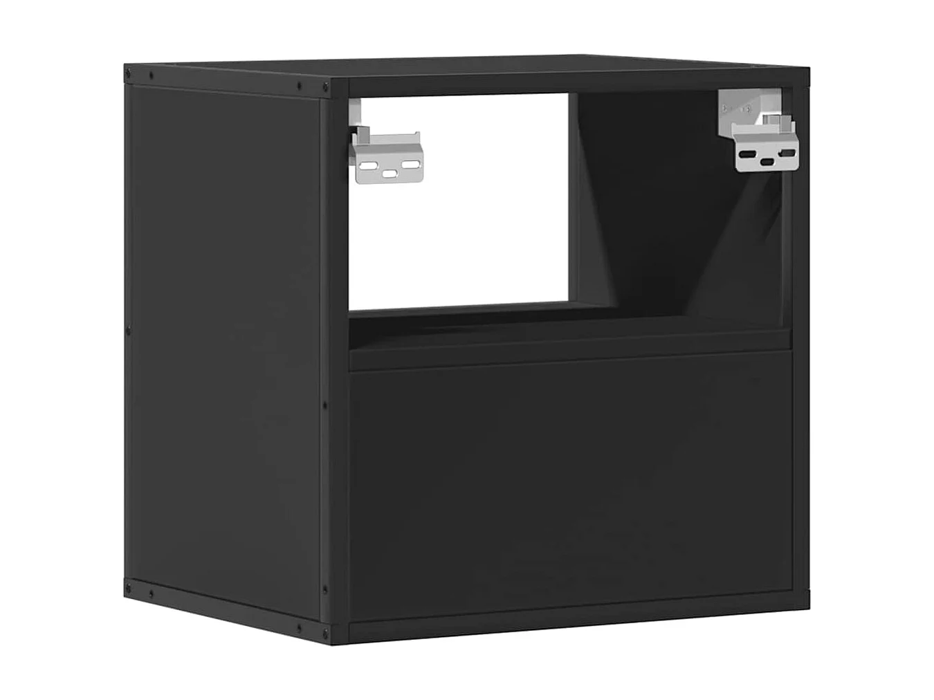 Table de chevet murale noir 40x31x39,5 cm