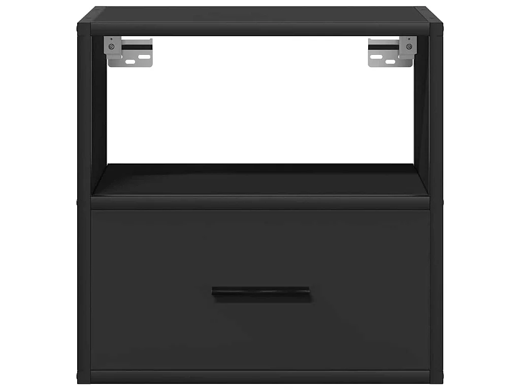 Comodino a Muro Nero 40x31x39,5 cm