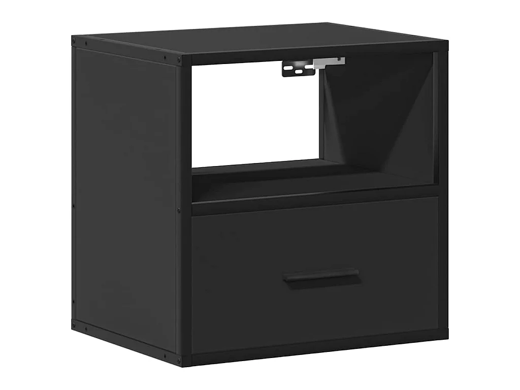 Table de chevet murale noir 40x31x39,5 cm