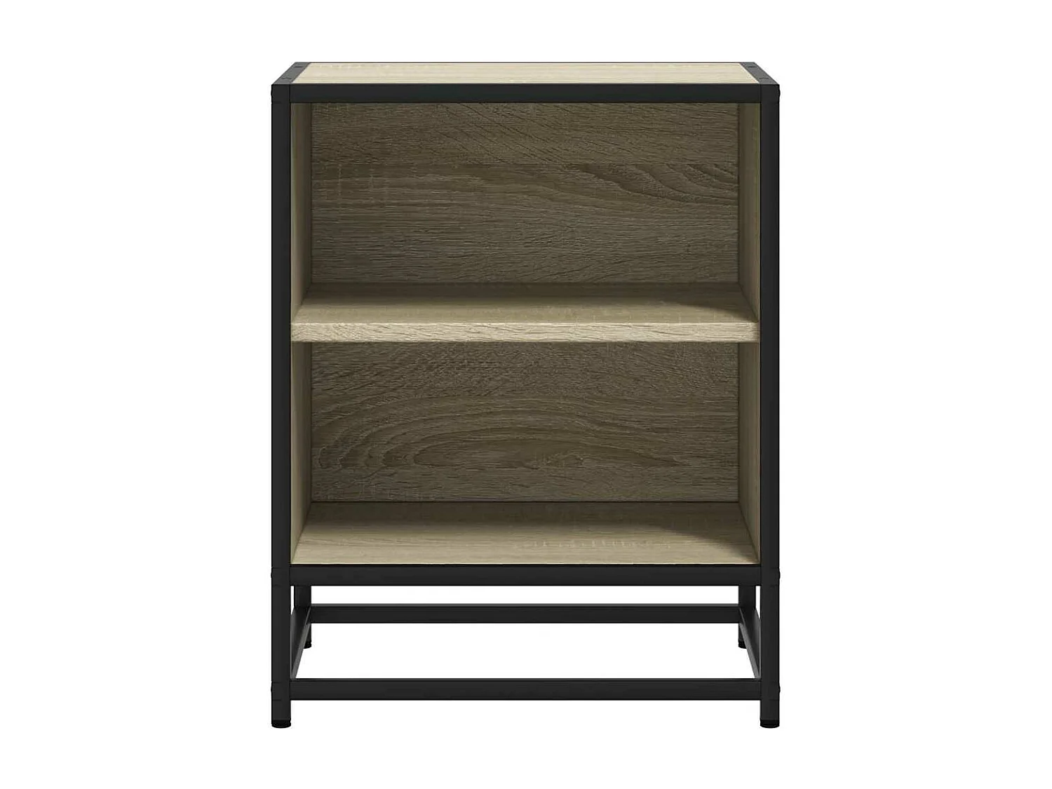 Table de chevet chêne sonoma 40x31x50cm bois d'ingénierie métal