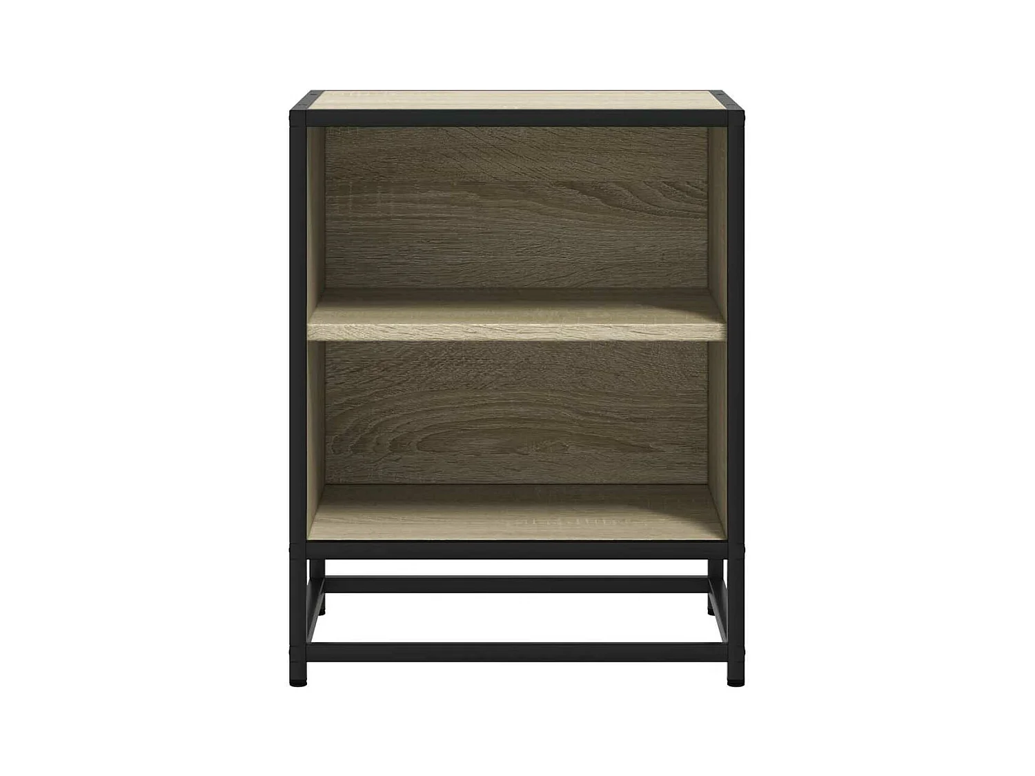 Table de chevet chêne sonoma 40x31x50cm bois d'ingénierie métal