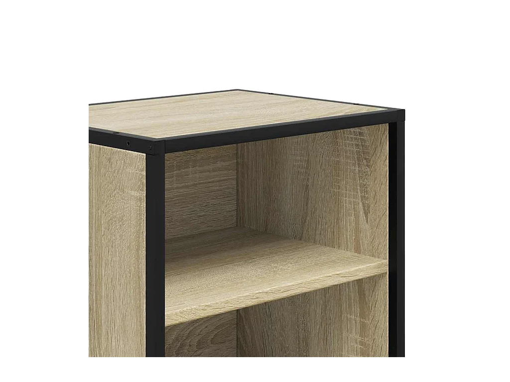 Table de chevet chêne sonoma 40x31x50cm bois d'ingénierie métal