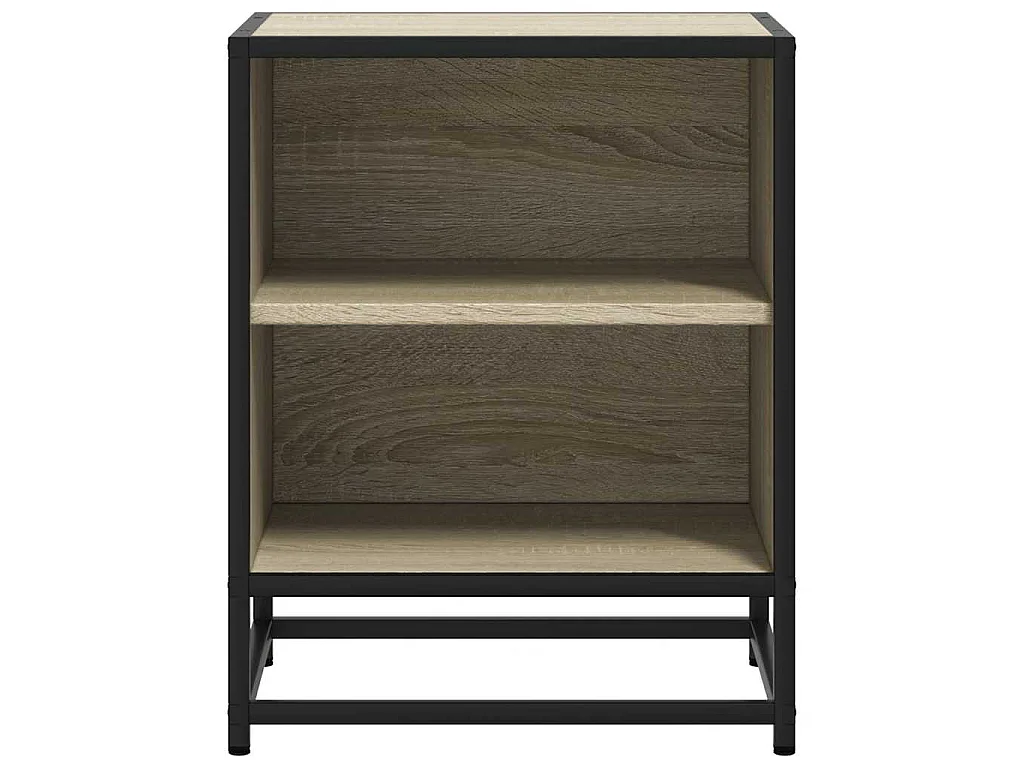 Nachtkastje 40x31x50 cm bewerkt hout en metaal sonoma eiken