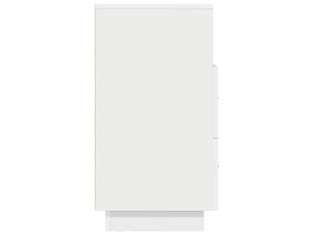 Table de chevet avec 2 tiroirs blanc 36x36x68 cm