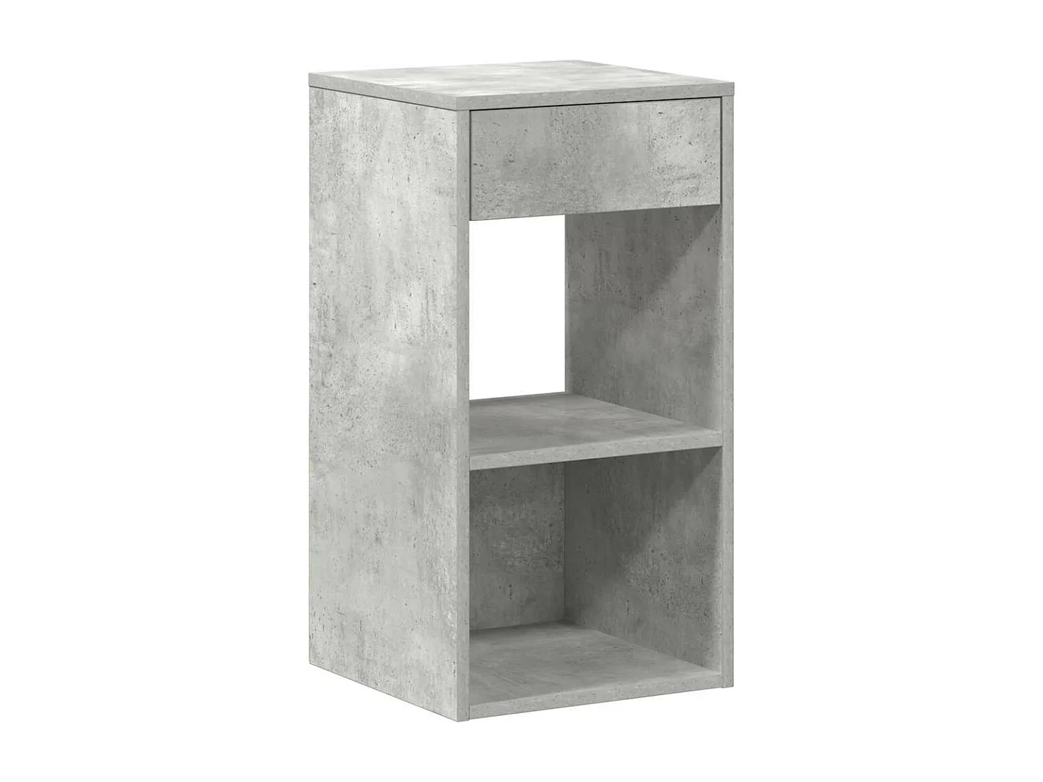 Tables de chevet avec tiroir 2 pcs gris béton 35x34x66,5 cm