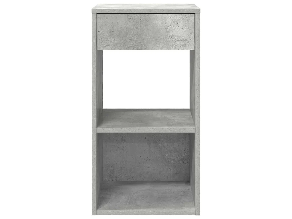 Tables de chevet avec tiroir 2 pcs gris béton 35x34x66,5 cm
