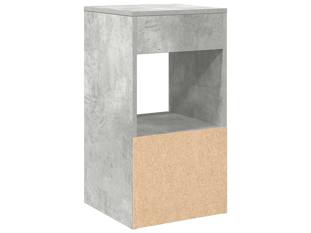 Tables de chevet avec tiroir 2 pcs gris béton 35x34x66,5 cm