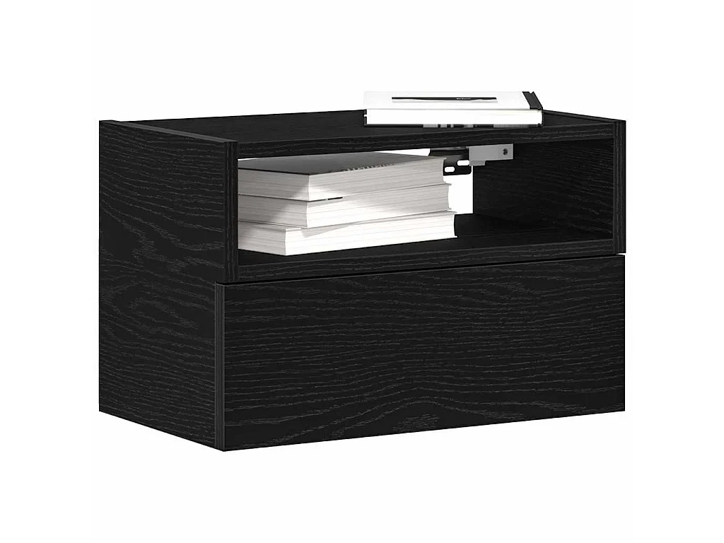 Wand-Nachttische 2 Stk. Schwarz 45x26x28,5 cm