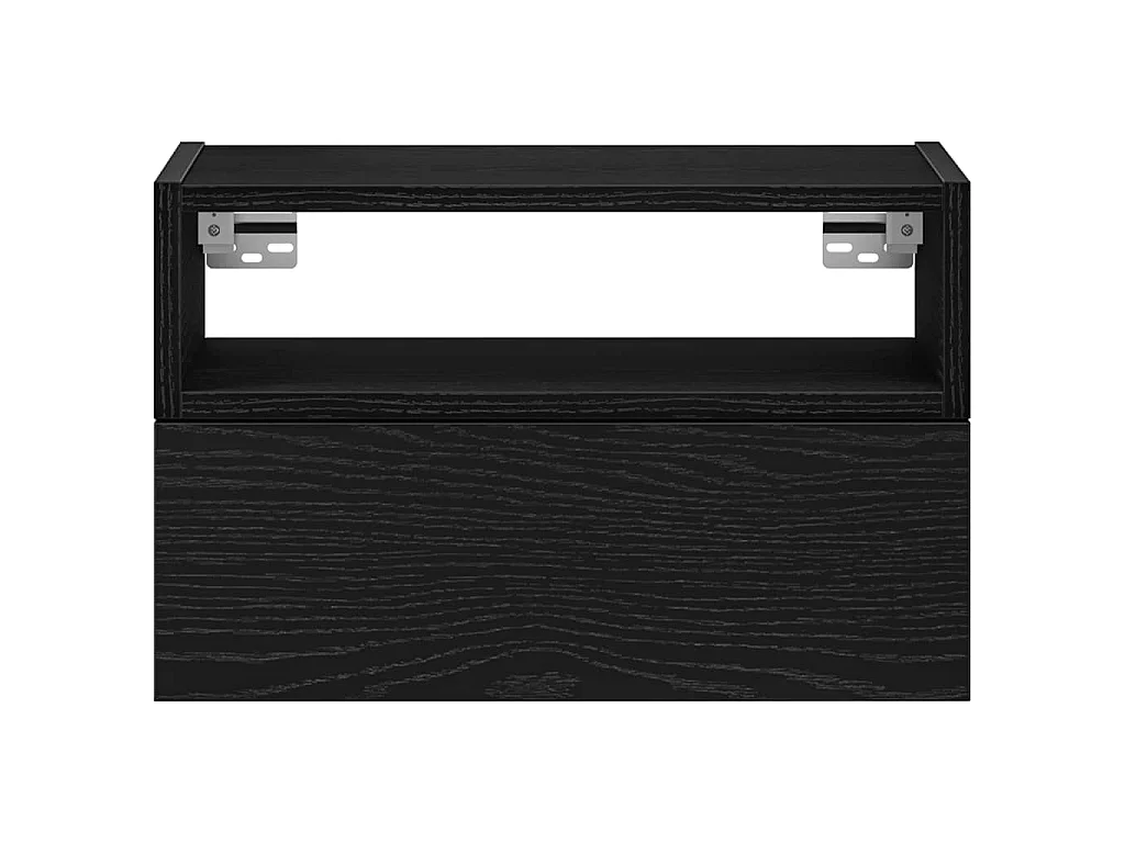 Wand-Nachttische 2 Stk. Schwarz 45x26x28,5 cm