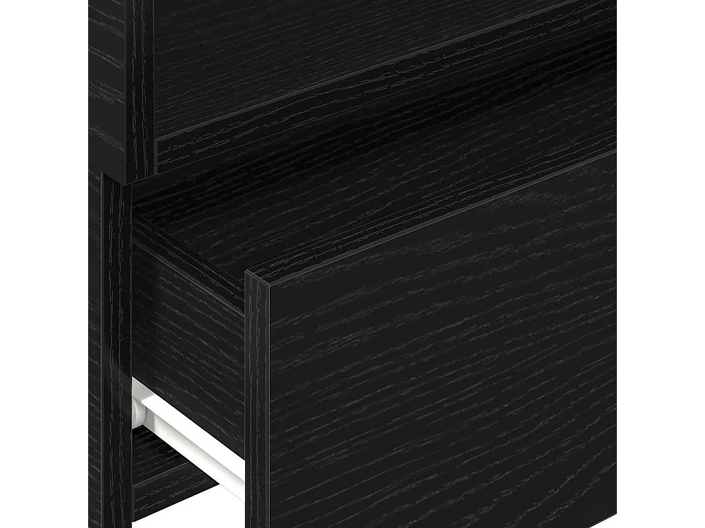 Wand-Nachttische 2 Stk. Schwarz 45x26x28,5 cm