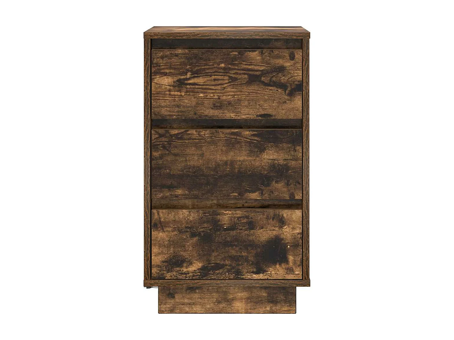 Table de chevet avec lumières LED chêne fumé 38x34x65 cm