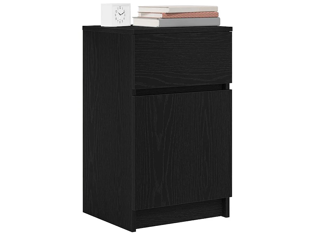 Nachttisch Schwarz 39x35x65 cm Holzwerkstoff