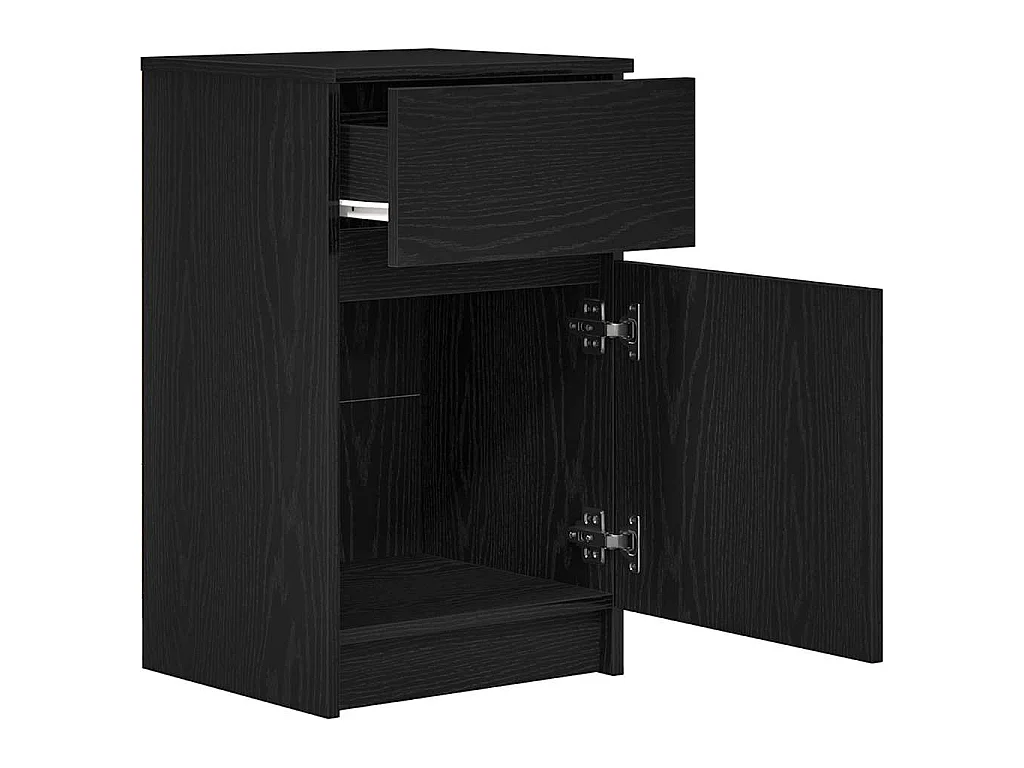Nachttisch Schwarz 39x35x65 cm Holzwerkstoff
