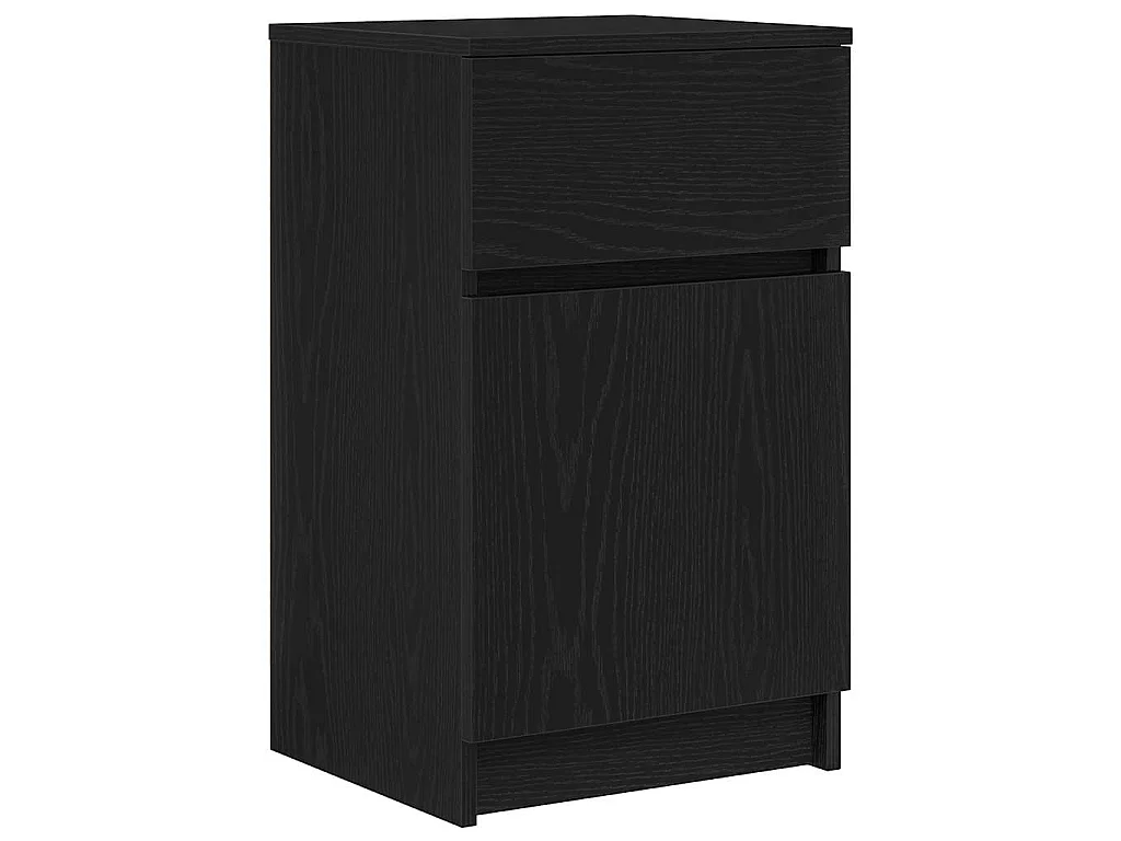Table de chevet noir 39x35x65 cm bois d’ingénierie