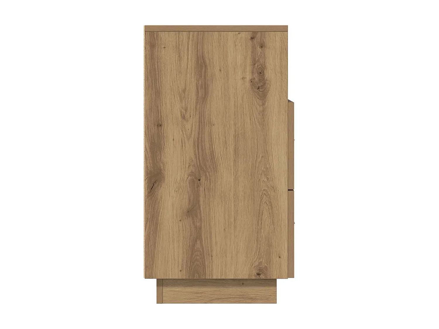 Mesilla de noche con 2 cajones roble artesano 36x36x68 cm