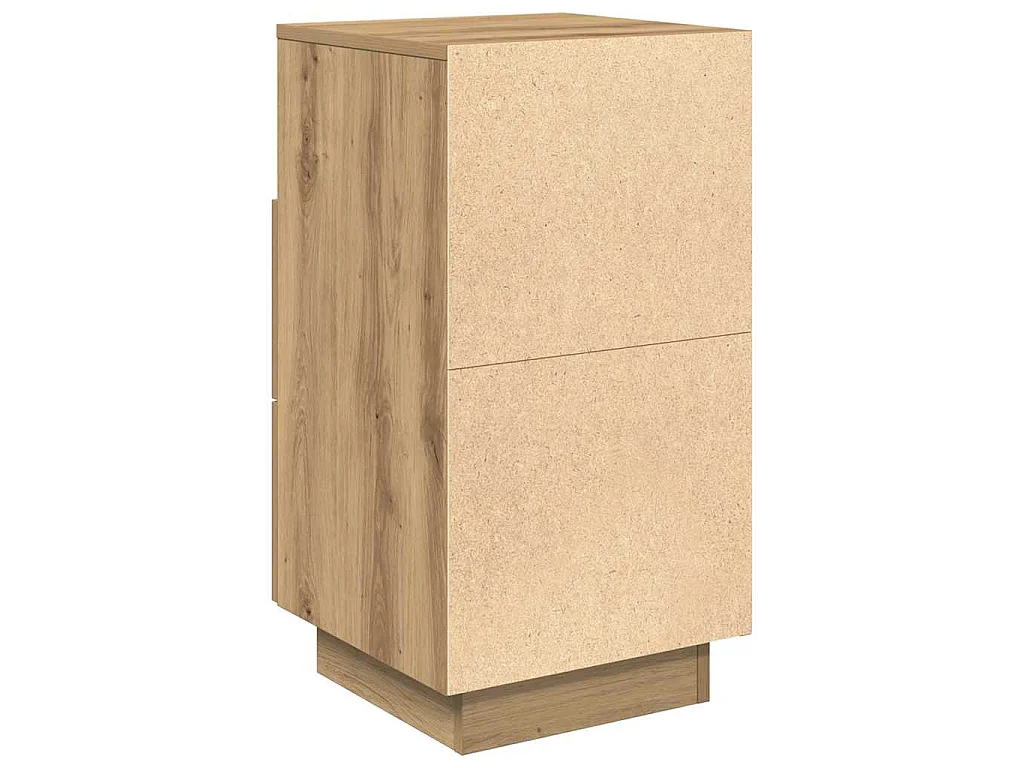 Nachttisch mit 2 Schubladen Artisan-Eiche 36x36x68 cm