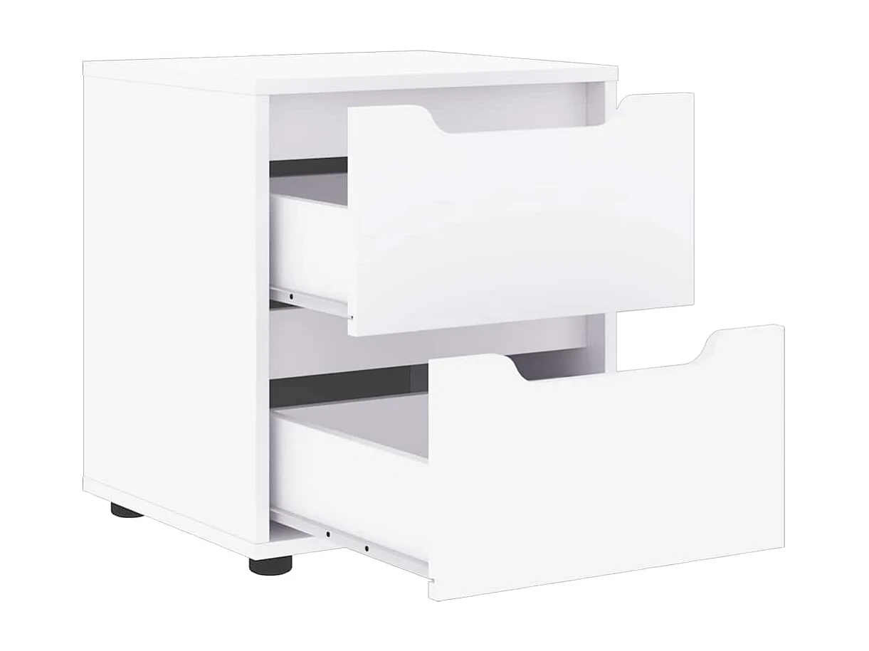 Mesa de cabeceira VISNES derivados de madeira branco 45x40x50cm