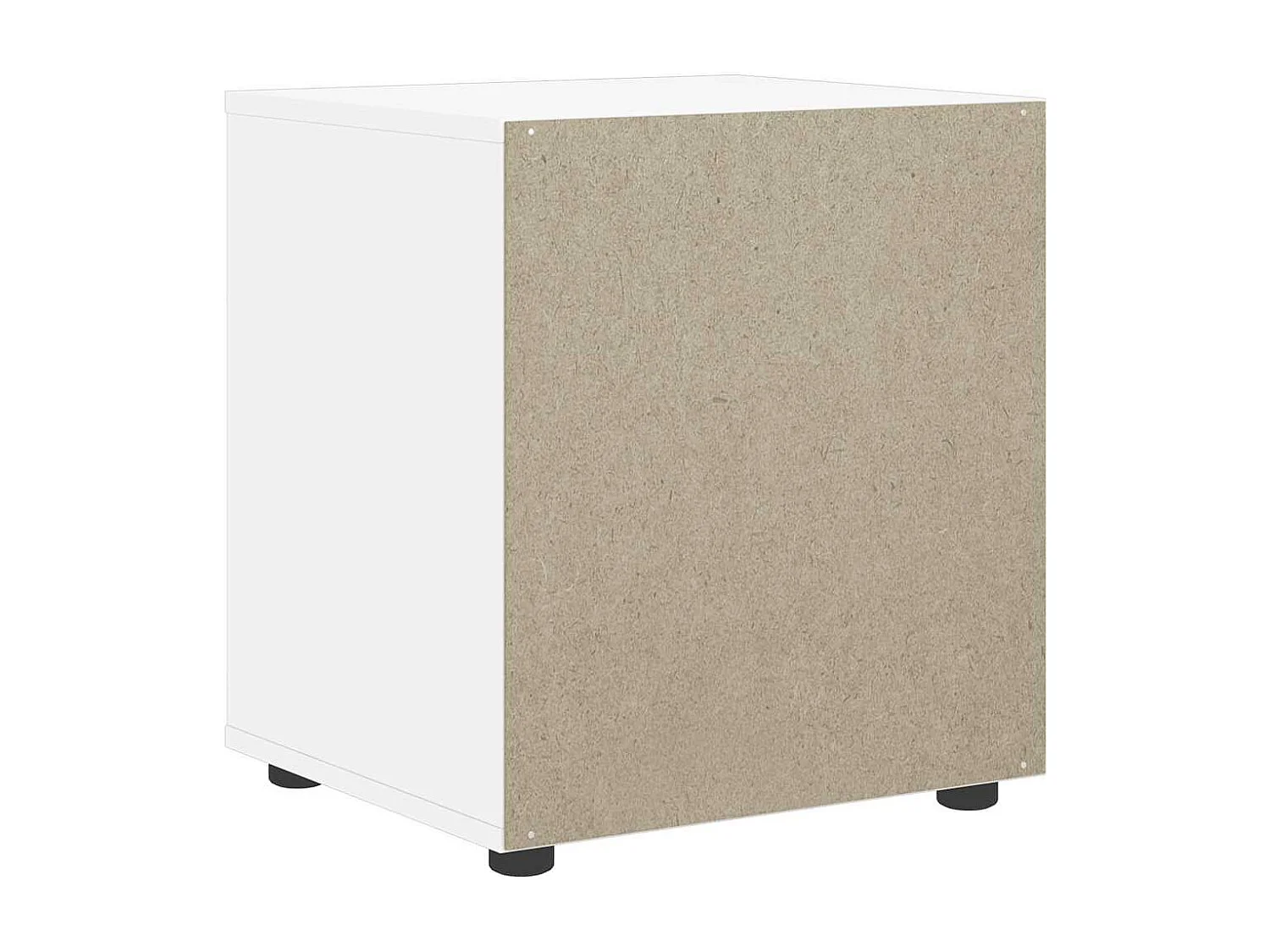 Mesa de cabeceira VISNES derivados de madeira branco 45x40x50cm