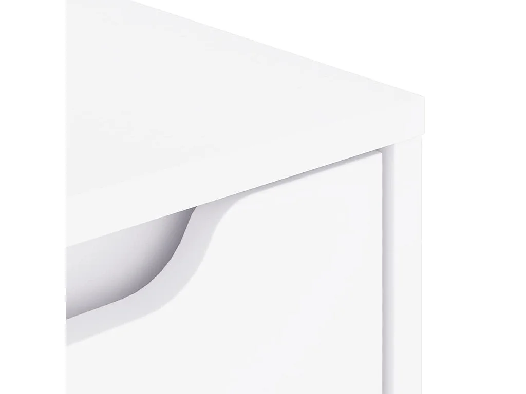 Mesa de cabeceira VISNES derivados de madeira branco 45x40x50cm