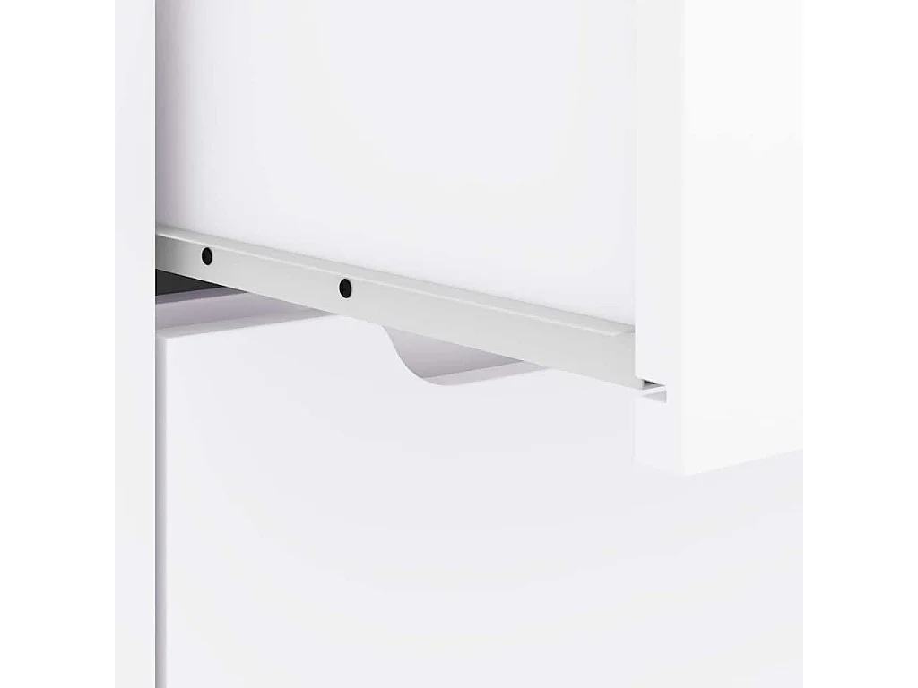 Mesa de cabeceira VISNES derivados de madeira branco 45x40x50cm