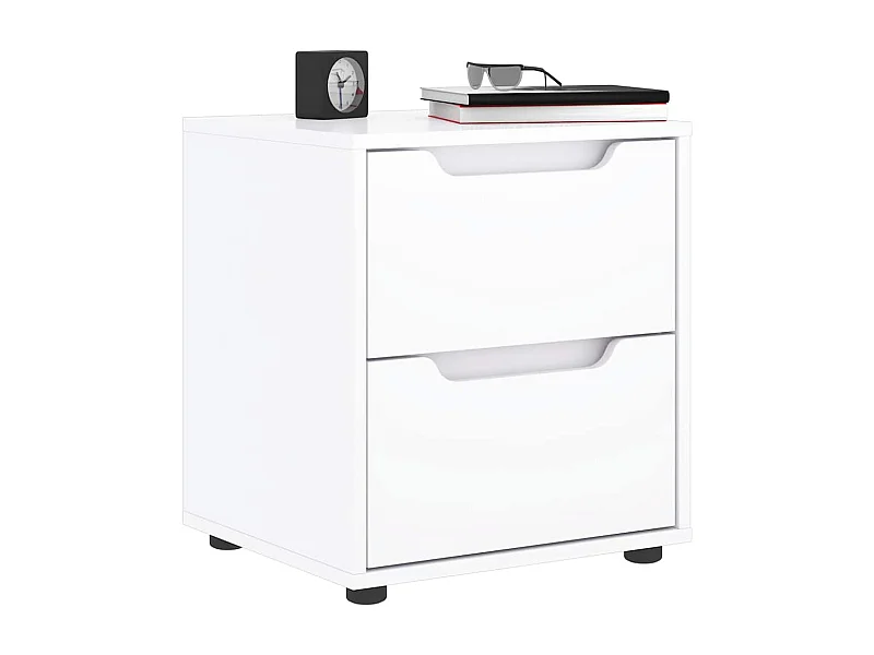 Mesa de cabeceira VISNES derivados de madeira branco 45x40x50cm