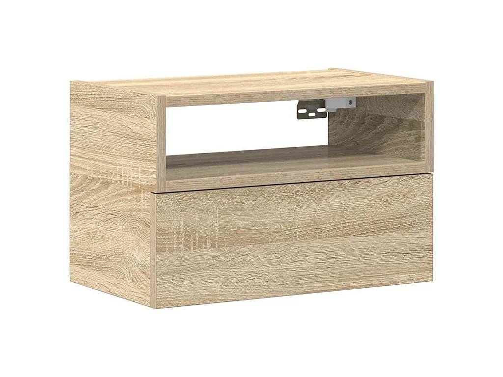 Comodino a Muro Rovere Sonoma 45x26x28,5 cm