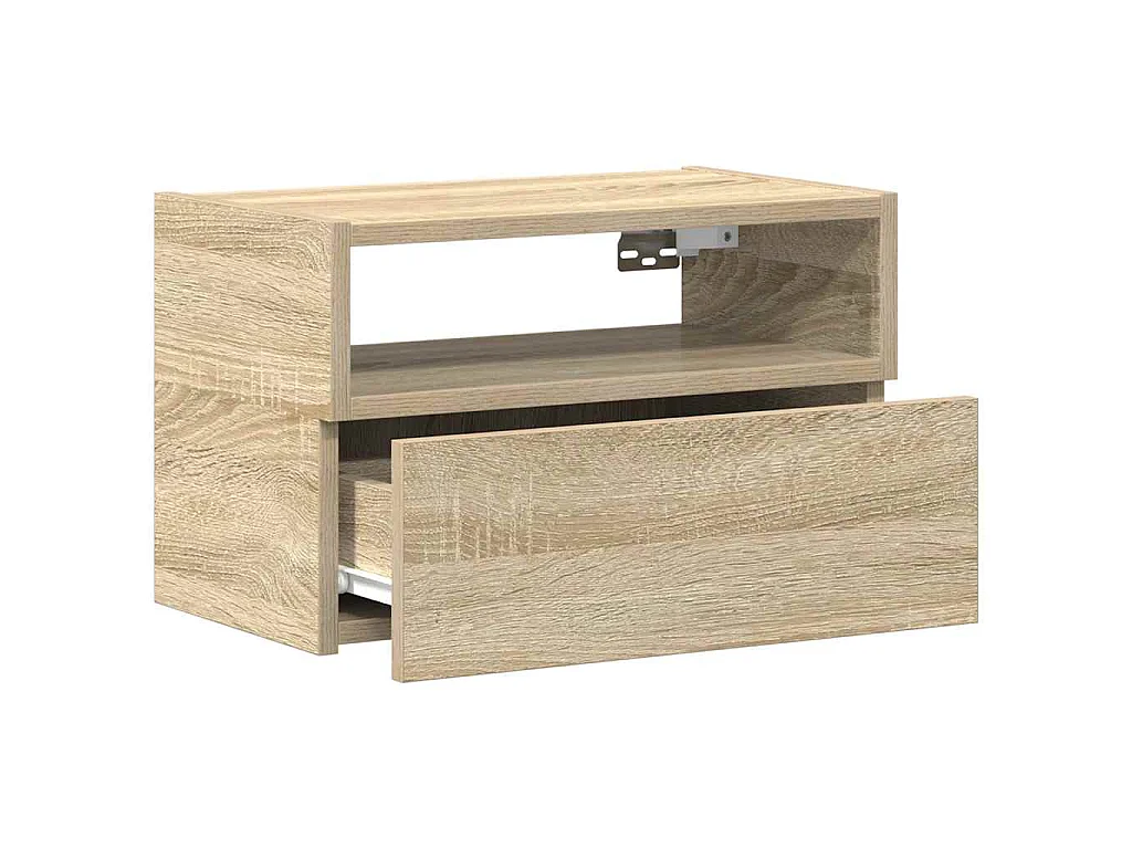 Comodino a Muro Rovere Sonoma 45x26x28,5 cm