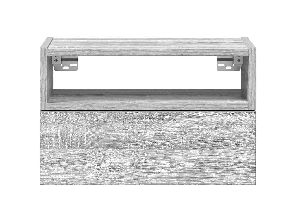 Nachtkastjes 2st wandgemonteerd 45x26x28,5cm grijs sonoma eiken