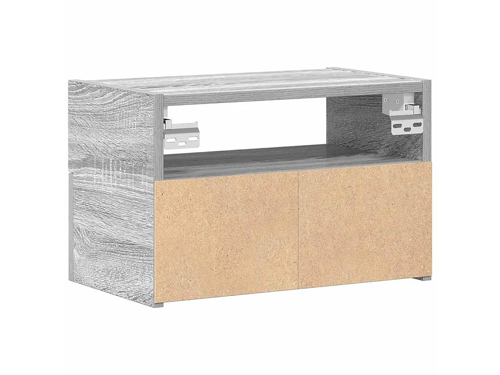 Nachtkastjes 2st wandgemonteerd 45x26x28,5cm grijs sonoma eiken
