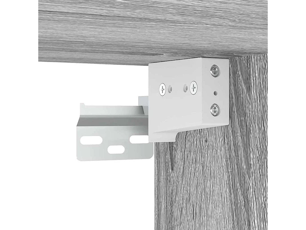 Nachtkastjes 2st wandgemonteerd 45x26x28,5cm grijs sonoma eiken