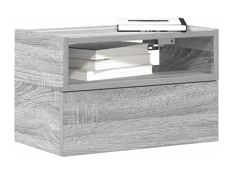 Tables de chevet murales 2 pcs sonoma gris 45x26x28,5 cm