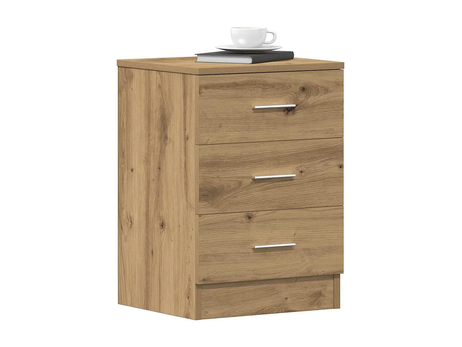 Mesita de noche madera de ingeniería roble artisian 38x35x55 cm