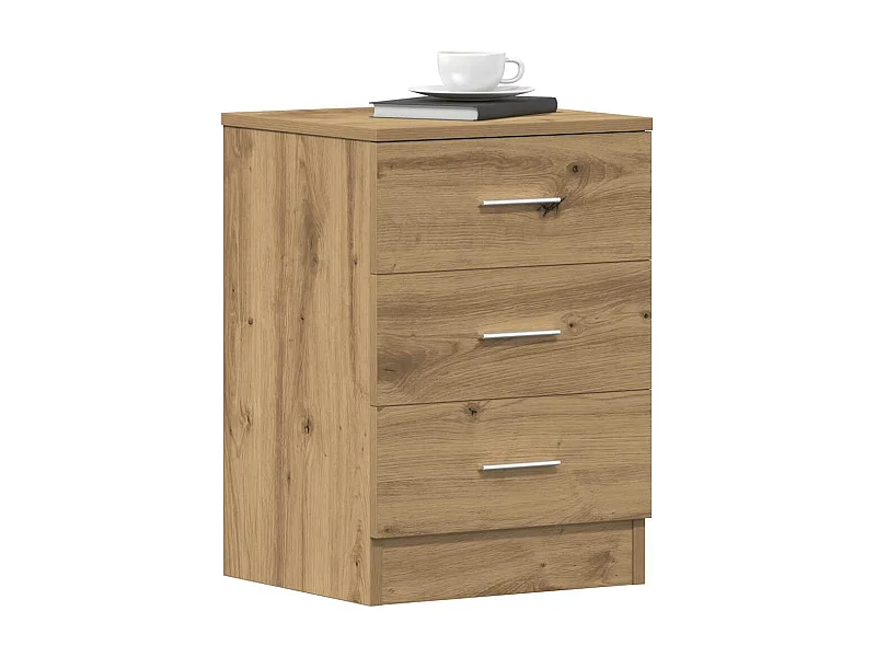 Mesita de noche madera de ingeniería roble artisian 38x35x55 cm