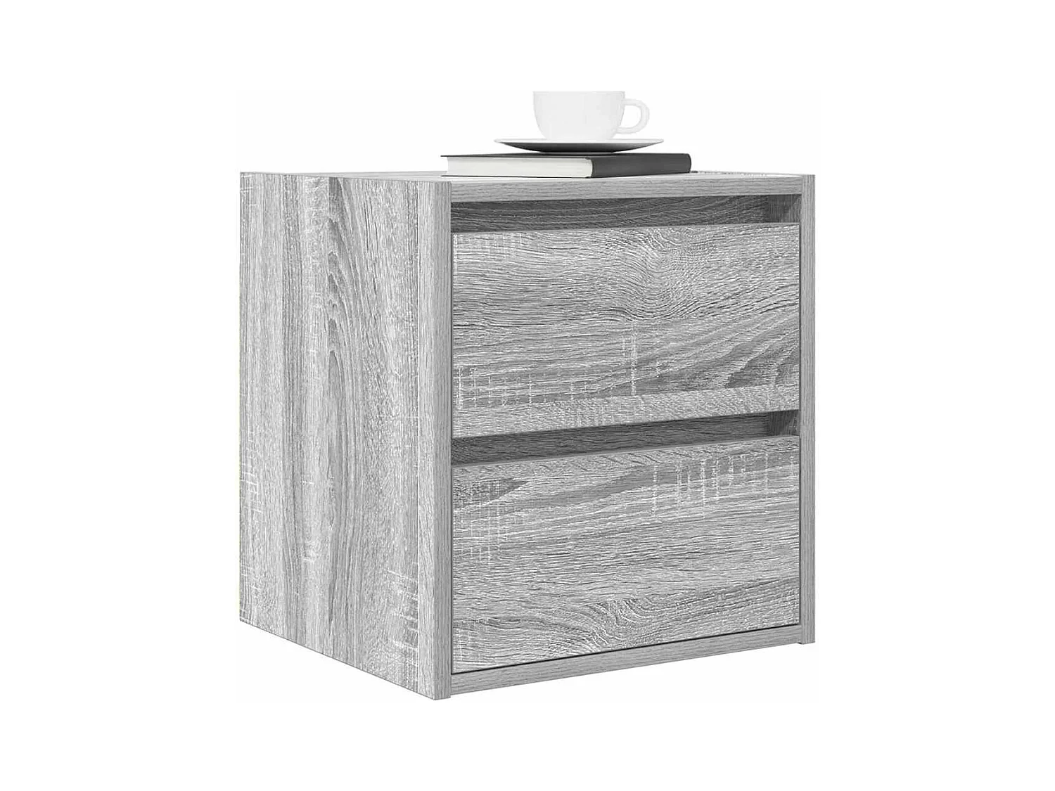 Nachtkastjes 2 st wandgemonteerd 38x34x40 cm grijs sonoma eiken