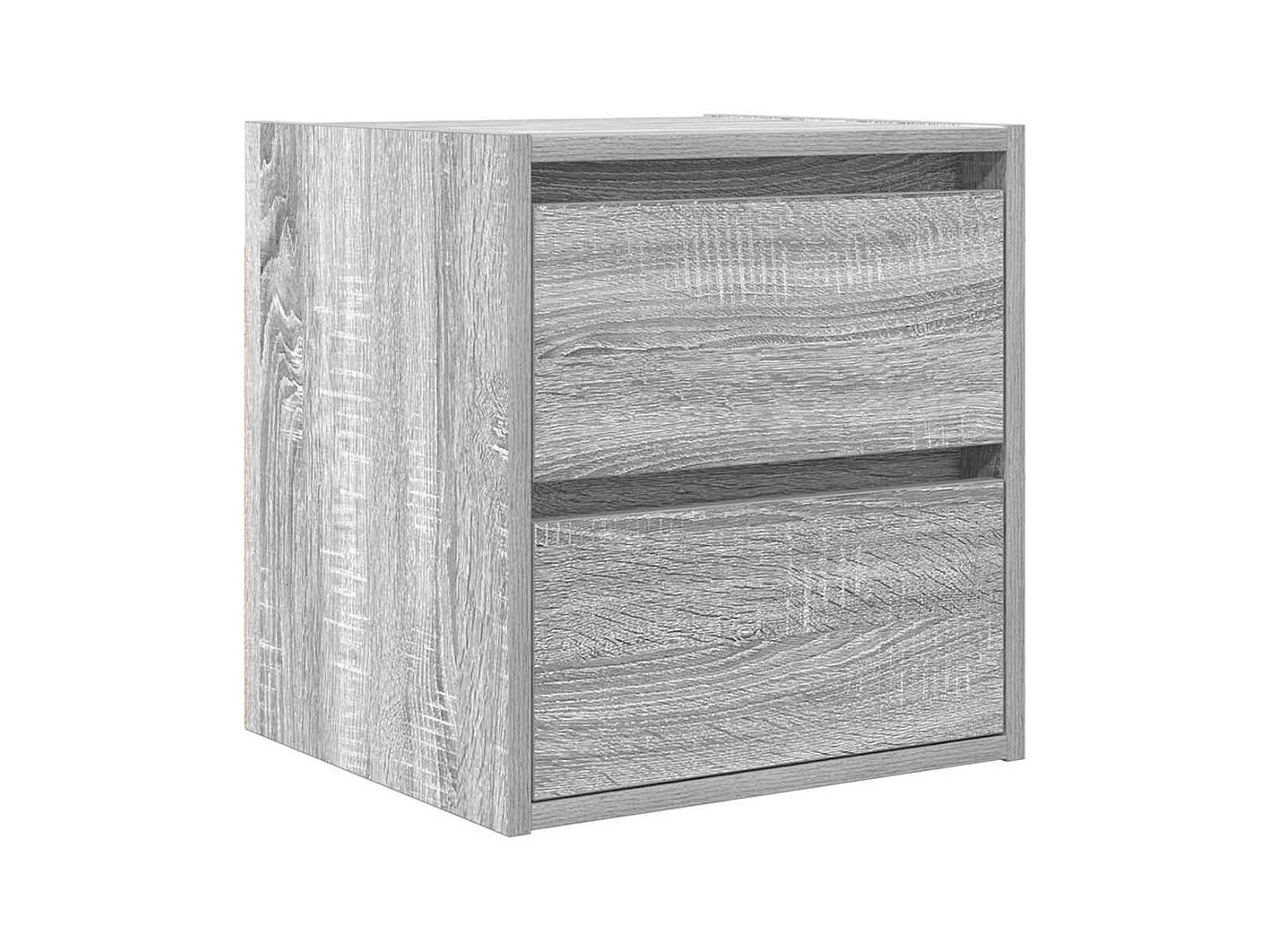 Nachtkastjes 2 st wandgemonteerd 38x34x40 cm grijs sonoma eiken