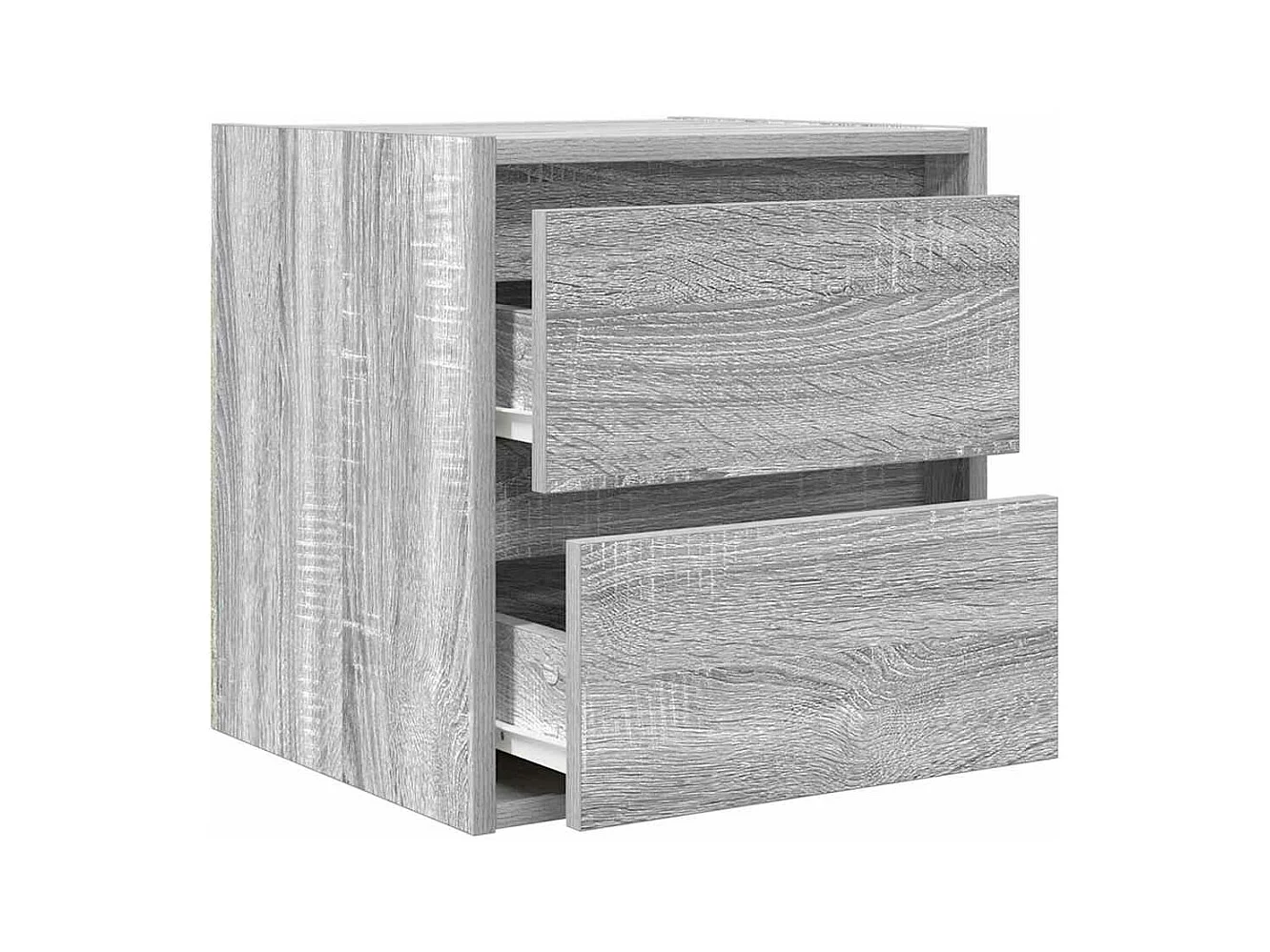 Nachtkastjes 2 st wandgemonteerd 38x34x40 cm grijs sonoma eiken
