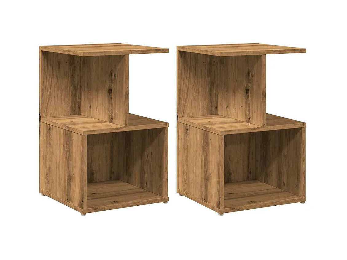 Tables de chevet 2 pcs chêne artisanal 35x35x55 cm