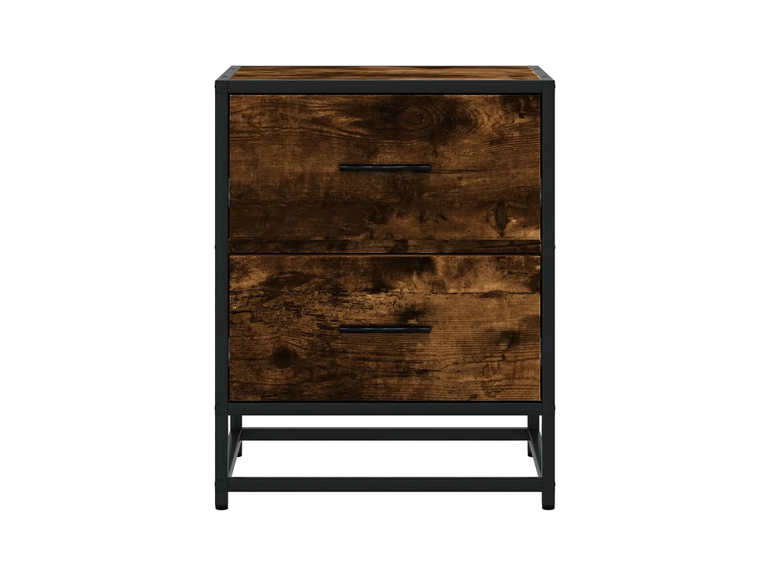 Table de chevet chêne fumé 40x31x50 cm bois d'ingénierie