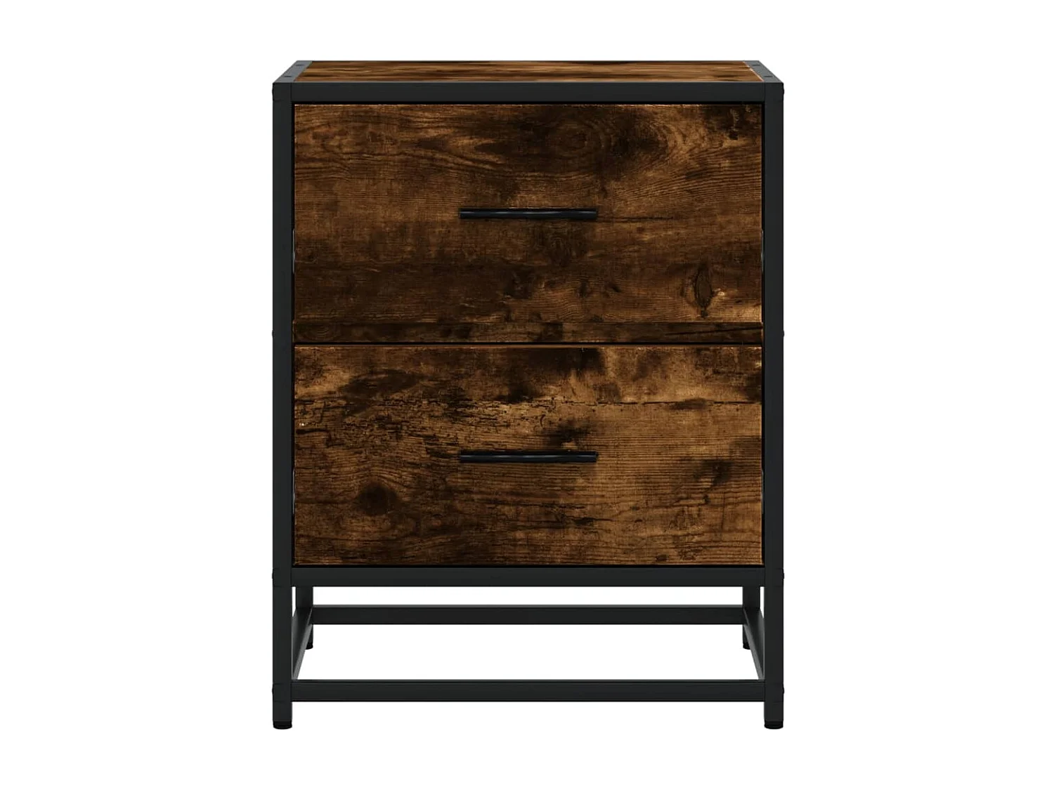 Table de chevet chêne fumé 40x31x50 cm bois d'ingénierie