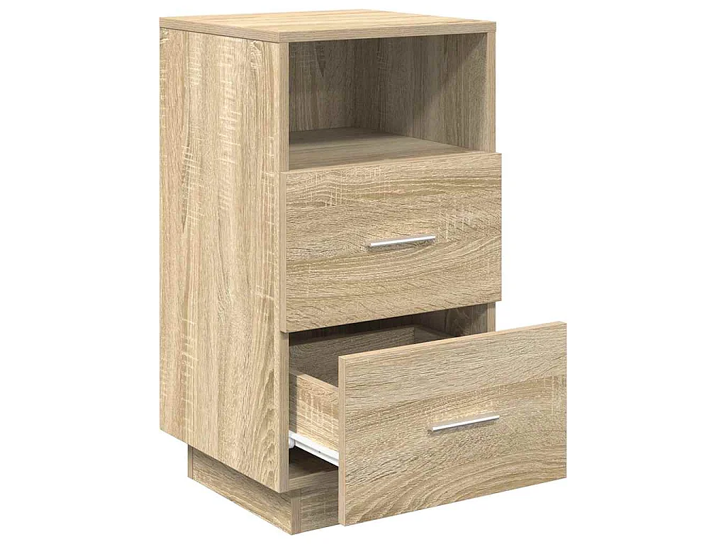 Nachtkastjes 2 st met 2 lades 36x36x68 cm sonoma eikenkleurig