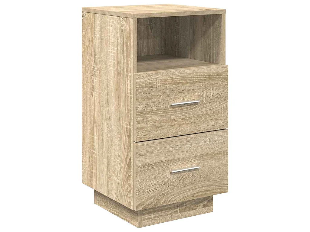 Nachtkastjes 2 st met 2 lades 36x36x68 cm sonoma eikenkleurig