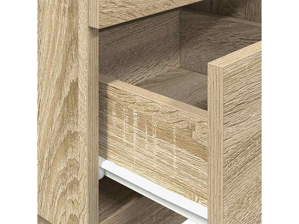 Nachtkastjes 2 st met 2 lades 36x36x68 cm sonoma eikenkleurig