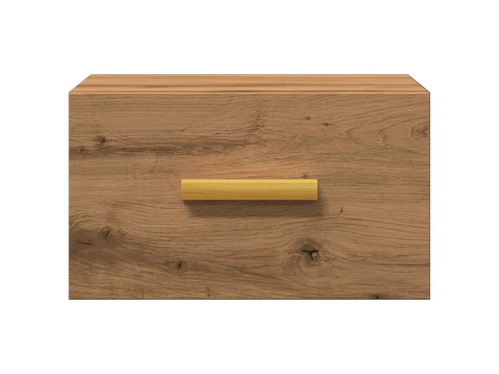 Mesa de cabeceira de parede 35x35x20 cm cor carvalho artisiano