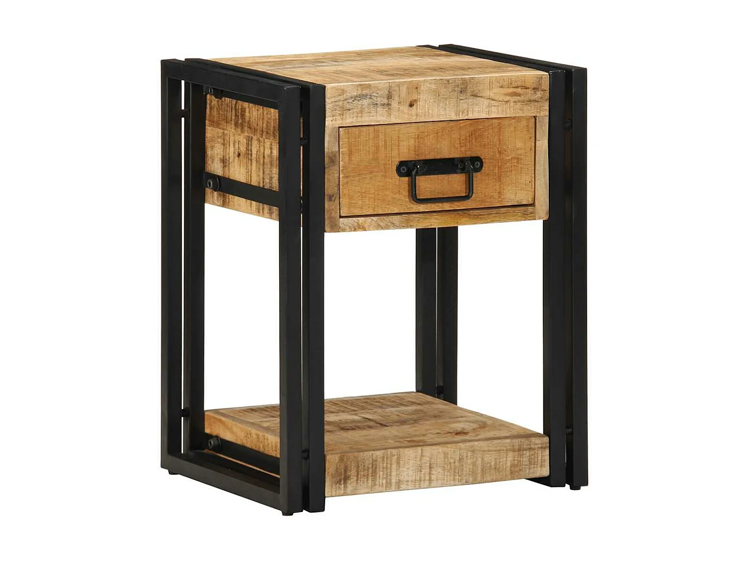 Nachtkastje 40x35x50 cm massief ruw hout mango