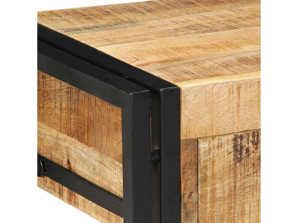 Nachtkastje 40x35x50 cm massief ruw hout mango