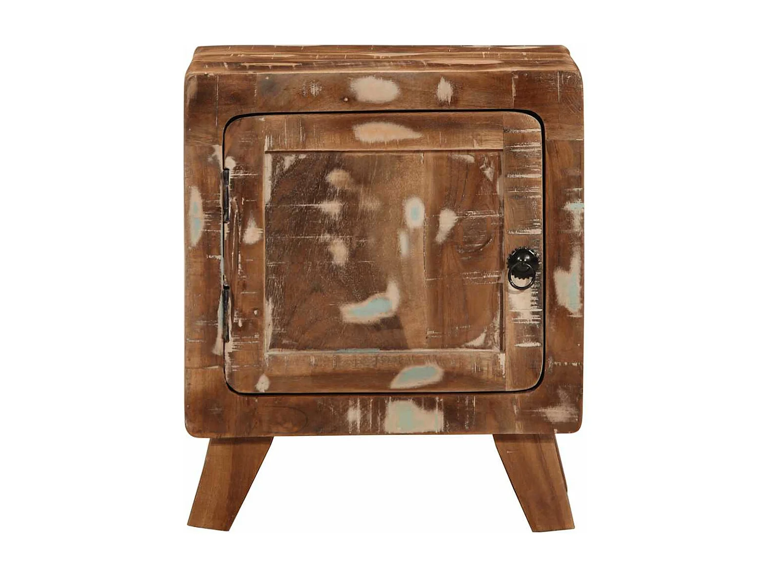 Mesita de noche 40x32x46 cm madera maciza reciclada